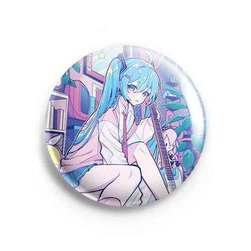 Значок Vocaloid: Мику Хатсуне с гитарой