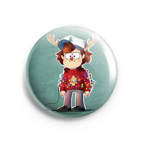 Значок Gravity Falls: Диппер Новогодний