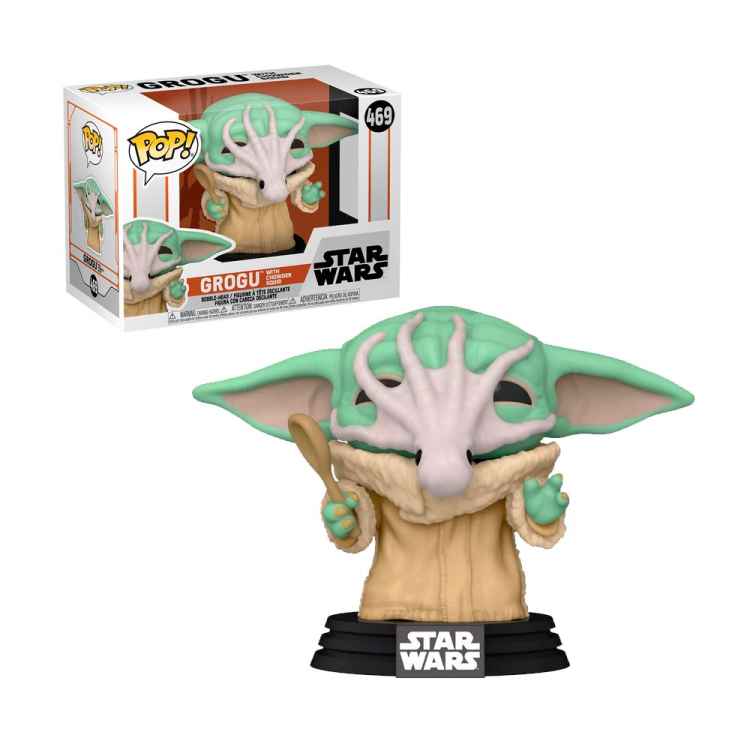 Фигурка Funko POP Mandalorian: Грогу с супом из кальмара #469