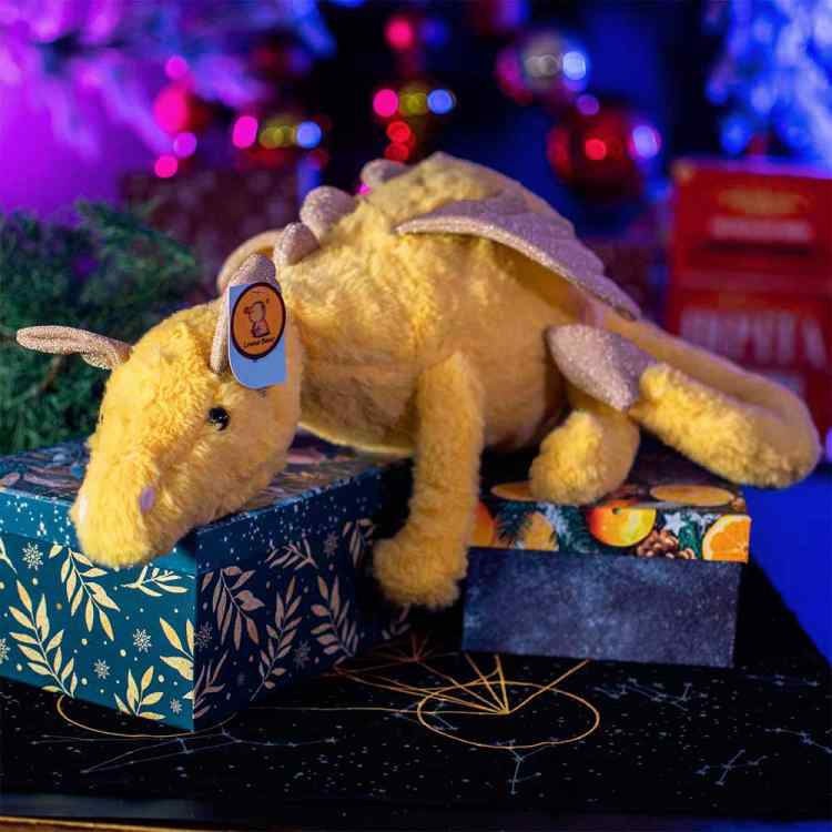 Мягкая игрушка Дракон спяший: Оранжевый