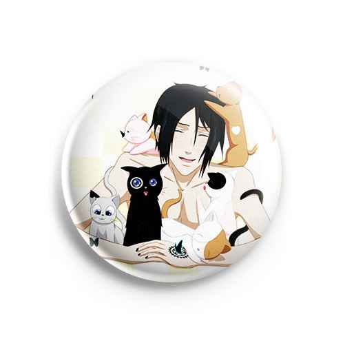 Значок Black Butler: Себастьян с котами