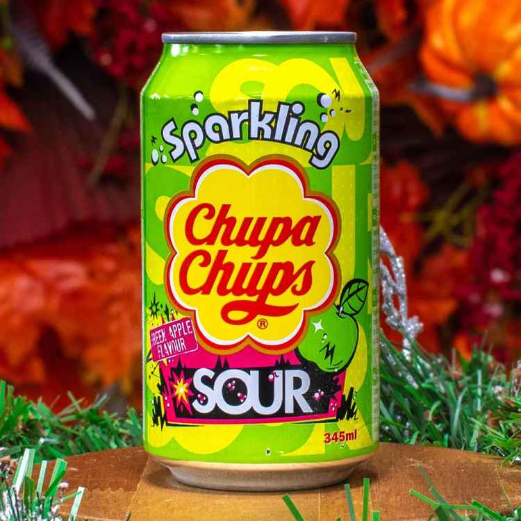 Газированный напиток Chupa-chups: Кислое зеленое яблоко