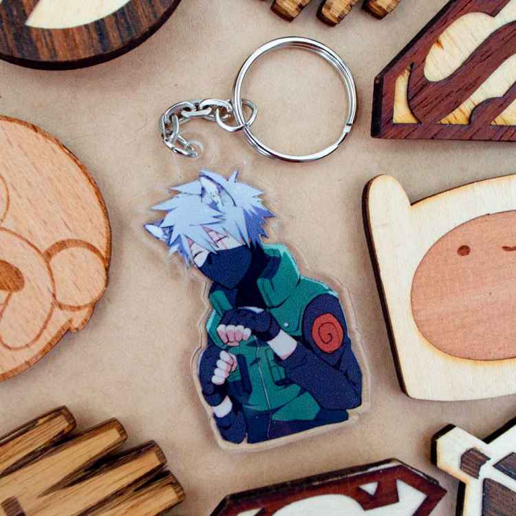 Брелок акриловый Naruto: Какаши-котик