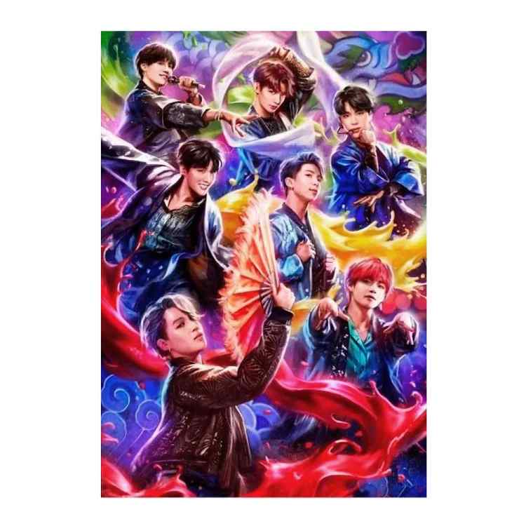 Картина по номерам Paint: K-Pop #1, неоновые краски 