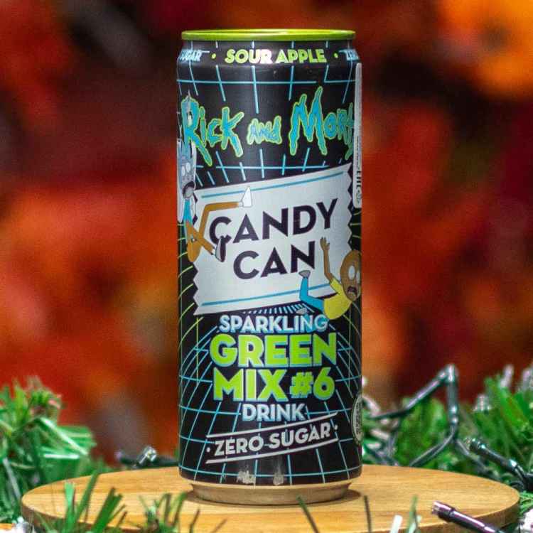 Газированный напиток Candy Can: Рик и Морти кислое яблоко 