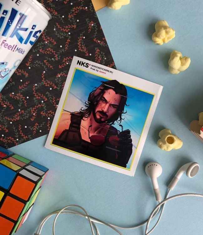 Стикерпак NKS CARD CYBERPUNK KEANU
