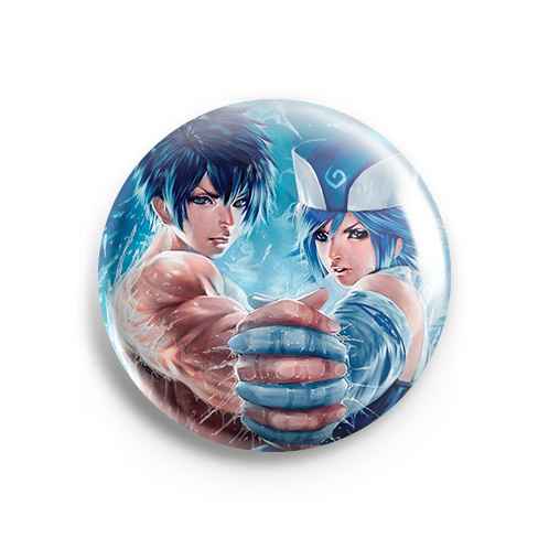 Значок Fairy Tail: Джувия и Грей