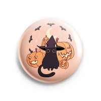 Значок Witch: Кот Хэллоуин