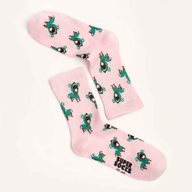 Носки SuperSocks "Doggo froggo" розовый