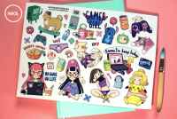 Стикерпак NKS PACK GAMER GIRL