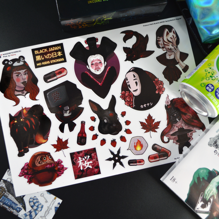 Стикерпак NKS PACK BLACK JAPAN