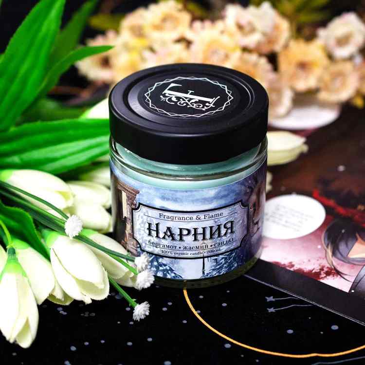 Свеча в стеклянной упаковке Fragrance&Flame: Нарния 200 мл Свеча в стеклянной упаковке Fragrance&Flame: Нарния 200 мл