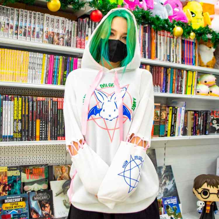 Толстовка Кротана на белом, размер XL