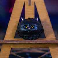 Фигурка магнит Кошачья метла: Черная 