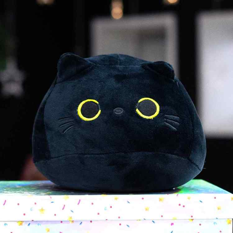 Мягкая игрушка Кот черный сферический, 20 см Мягкая игрушка Кот черный сферический, 20 см