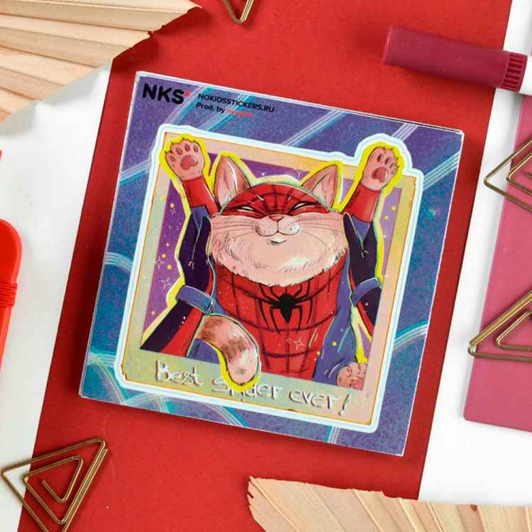 Стикерпак NKS CARD SPIDER-CAT