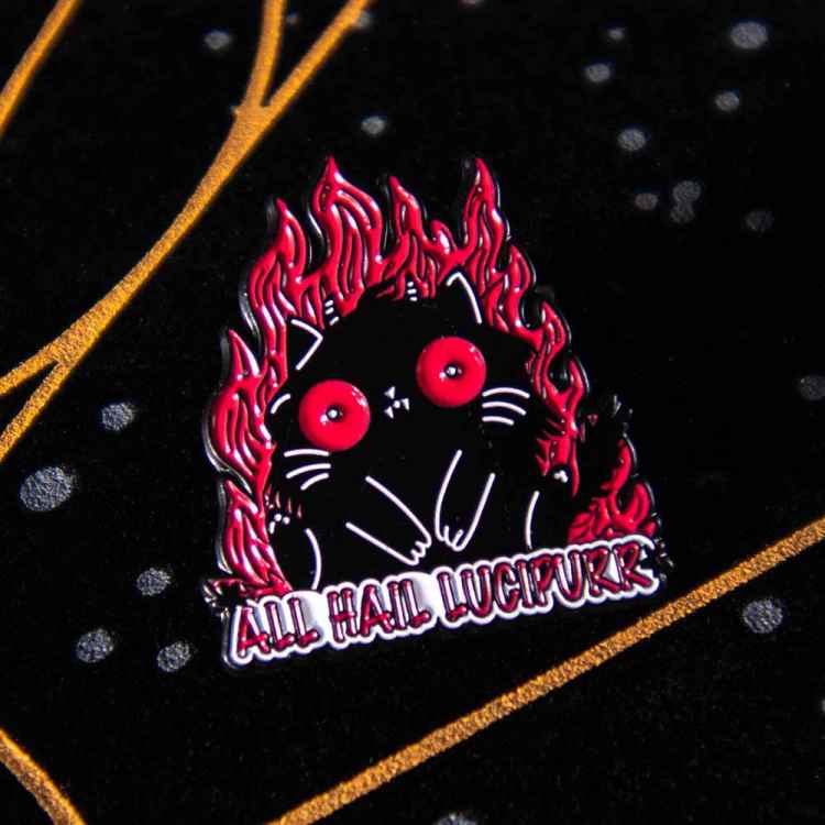 Пин Cats Cult: All Hail Lucipurr