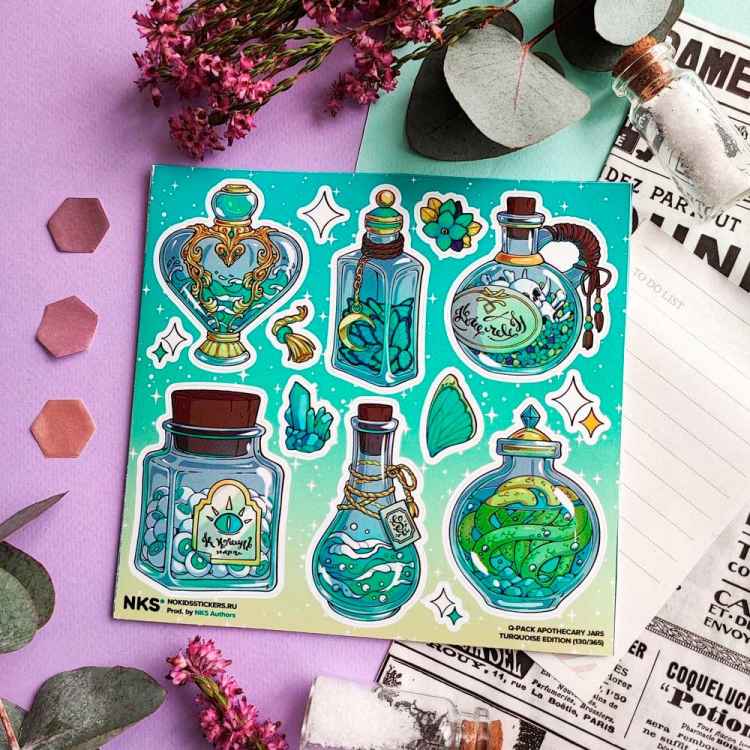 Стикерпак NKS QPACK APOTHECARY JARS