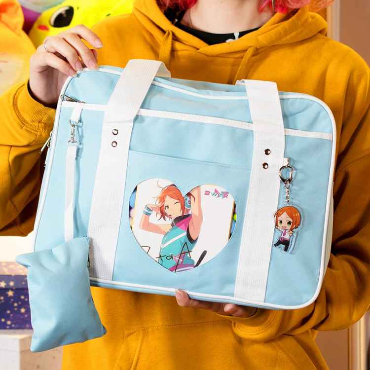 Сумка тканевая ITA-BAG с окном-сердцем (голубая)