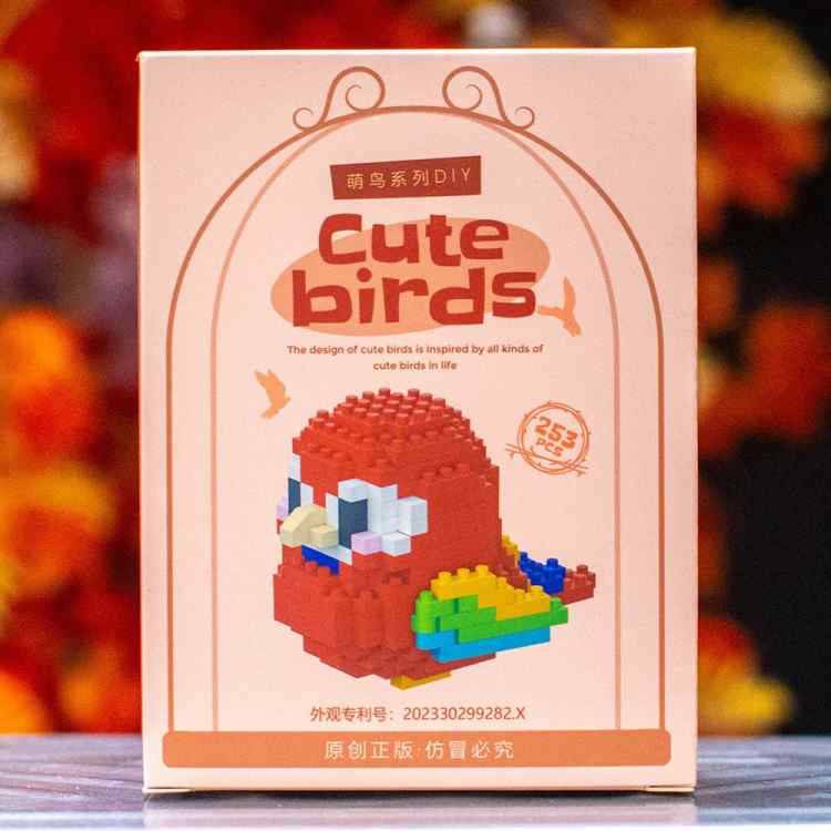 Конструктор Bricks Cute birds: Попугай красный