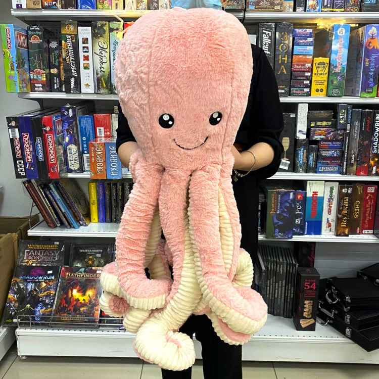 Мягкая игрушка Розовый осьминог (80 см)
