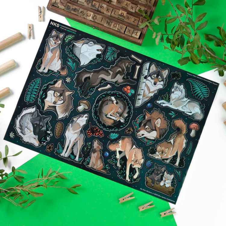 Стикерпак NKS PACK WOLVES 2 Стикерпак NKS PACK WOLVES 2