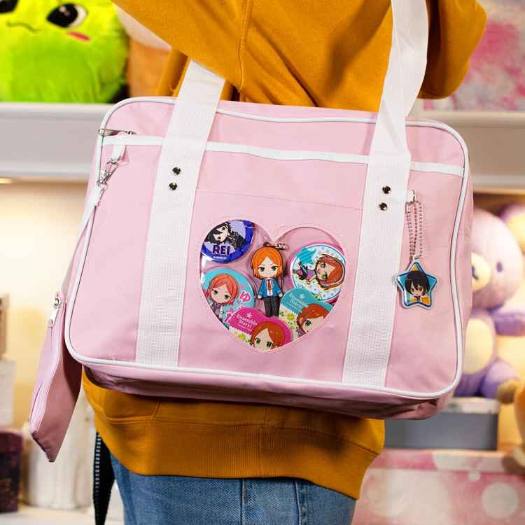 Сумка тканевая ITA-BAG с окном-сердцем (розовая)