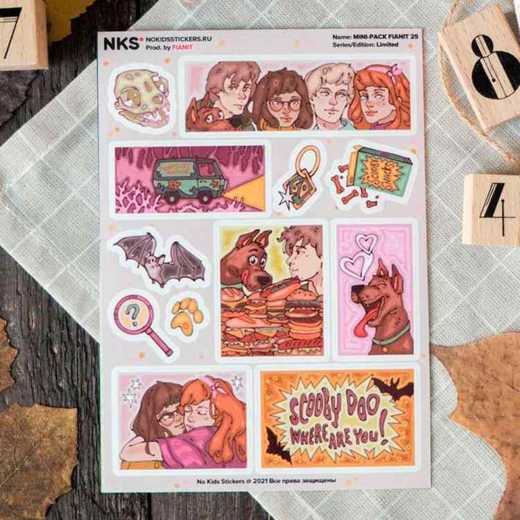Стикерпак NKS MINI PACK SCOOBY-DOO Стикерпак NKS MINI PACK SCOOBY-DOO