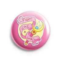 Значок Cute: Fight like a girl