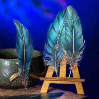 Набор стикеров Floating Cloud: Перья ангела (зеленые)