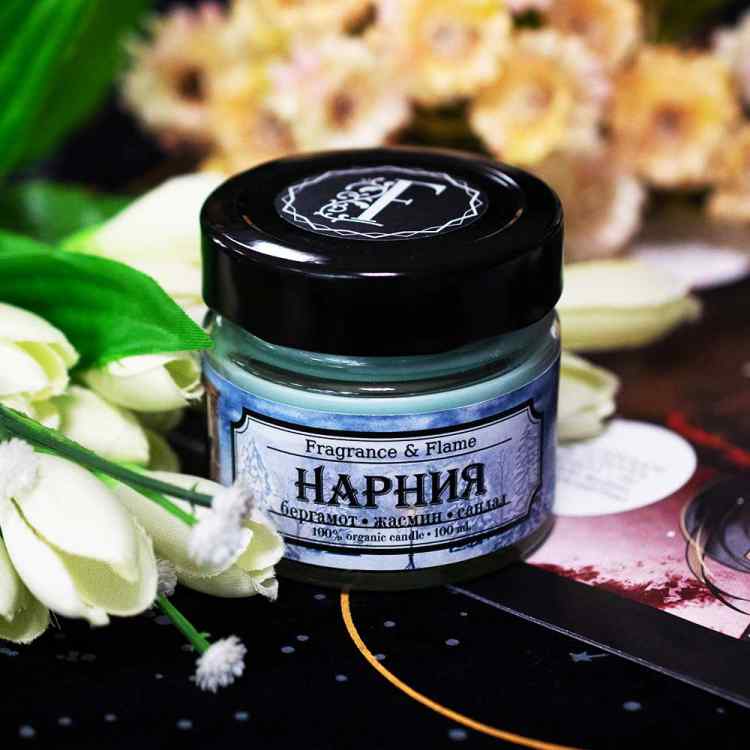 Свеча в стеклянной упаковке Fragrance&Flame: Нарния 100 мл Свеча в стеклянной упаковке Fragrance&Flame: Нарния 100 мл