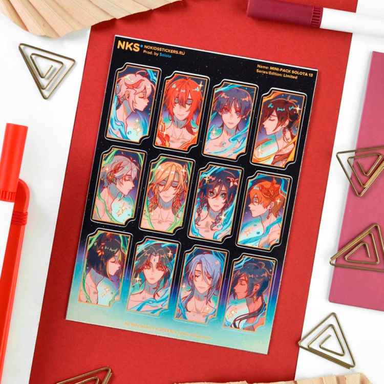 Стикерпак NKS MINI PACK GENSHIN CHARECTERS