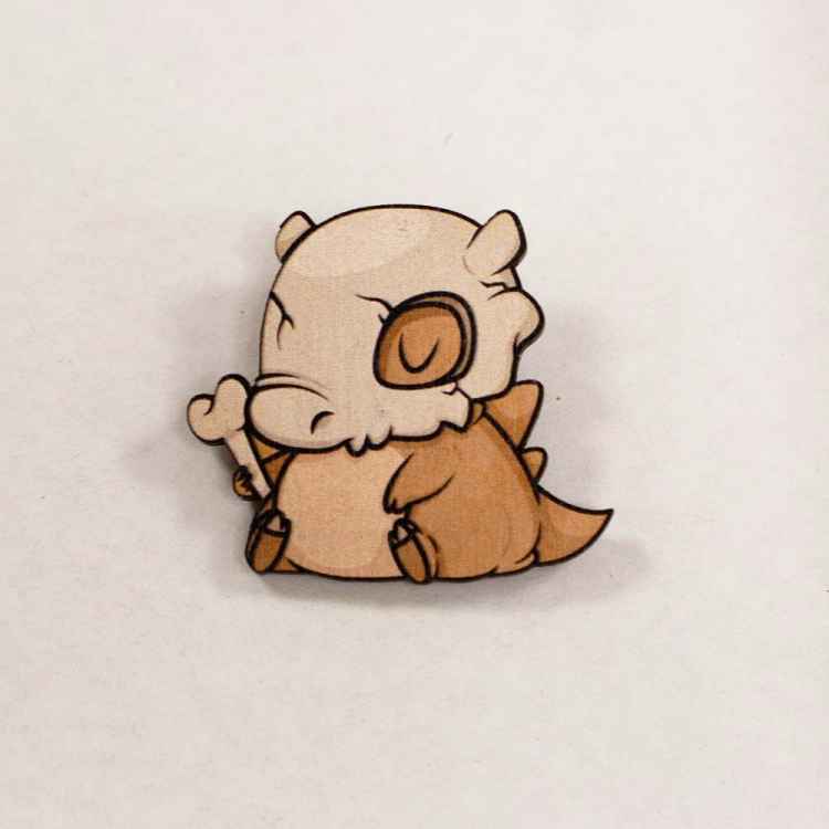 Значок деревянный Pokemon: Кубон J366