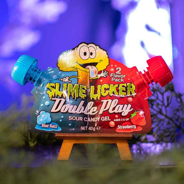 Toxic Waste Slime Licker Double Play: Голубая малина / Клубника
