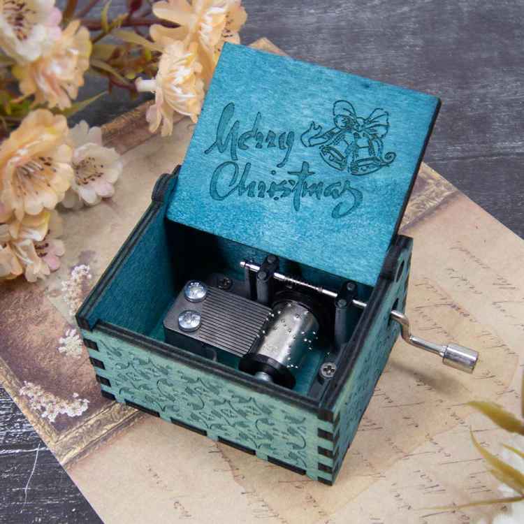 Шкатулка музыкальная Merry Christmas: Синяя