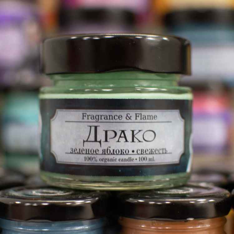 Свеча в стеклянной упаковке Fragrance&Flame: Драко (100 мл)