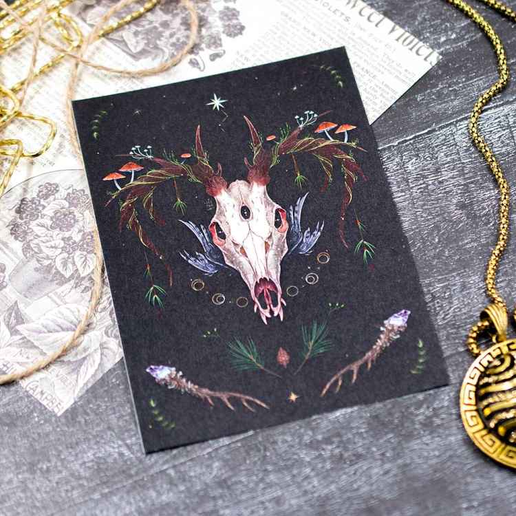Открытка "Deer Skull"