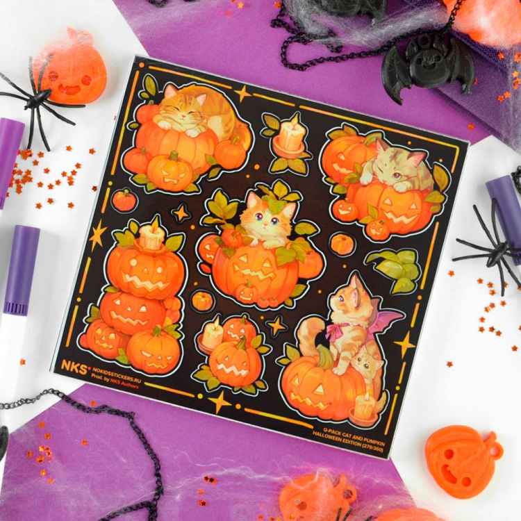 Стикерпак NKS QPACK CAT AND PUMPKIN