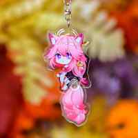 Брелок акриловый Genshin Impact: Яэ Мико с хвостом