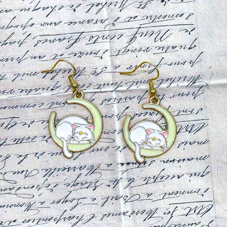 Серьги Лунный котик