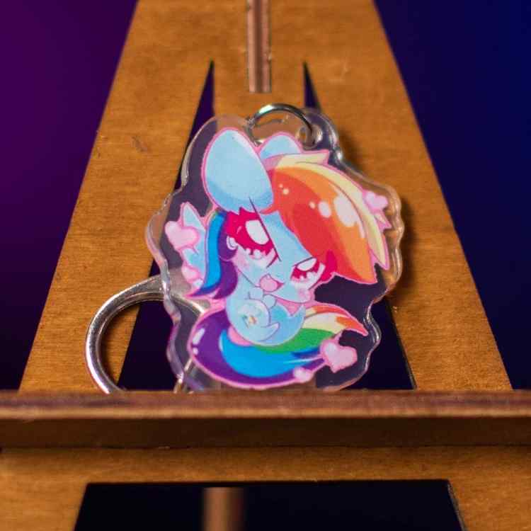 Брелок акриловый My Little Pony: Friendship is Magic: Радуга Чиби
