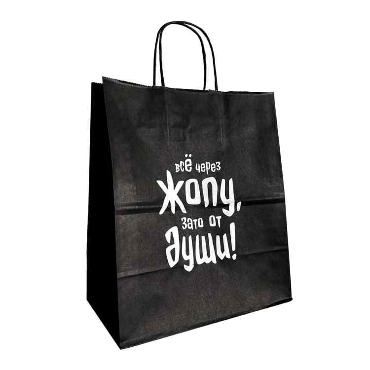 Пакет подарочный Лаборатория Счастья: Все через *опу, зато от души