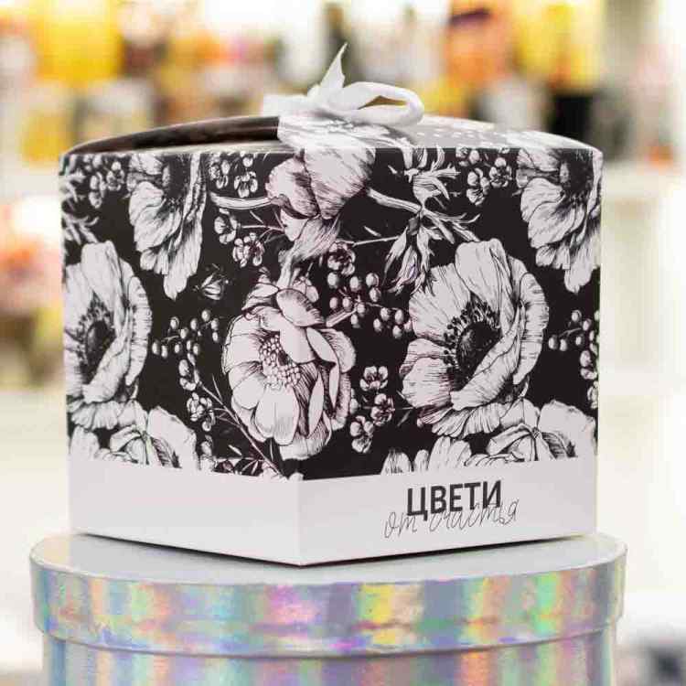 Коробка складная «Цвети», 12 × 12 × 12 см