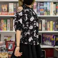 Блузка чёрная "Коты"