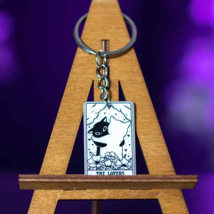 Брелок акриловый Tarot: The lovers