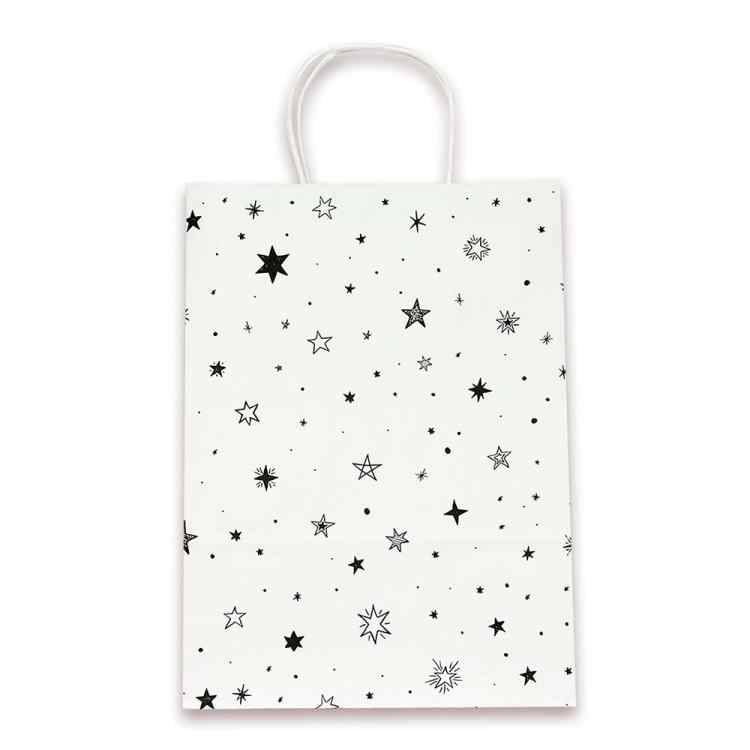 Пакет подарочный Лаборатория Счастья: Звездочки белый